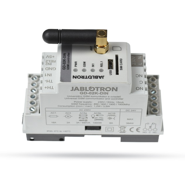 GD-02K-DIN - Univerzálny GSM komunikátor a ovládač