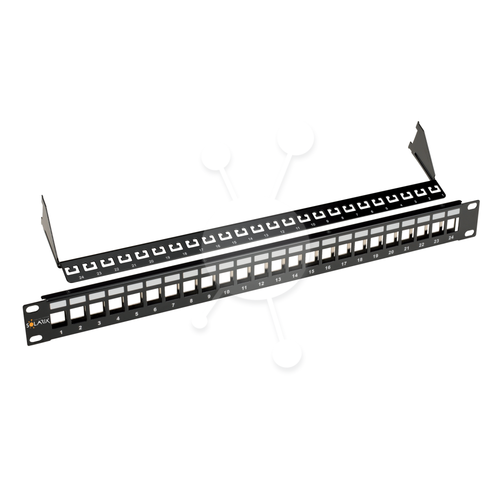 Patch panel modulárny 1U Solarix - pre keystony