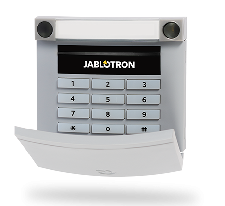 JA-113E-GR - Zbernicový prístupový modul s klávesnicou a RFID čítačkou, sivý
