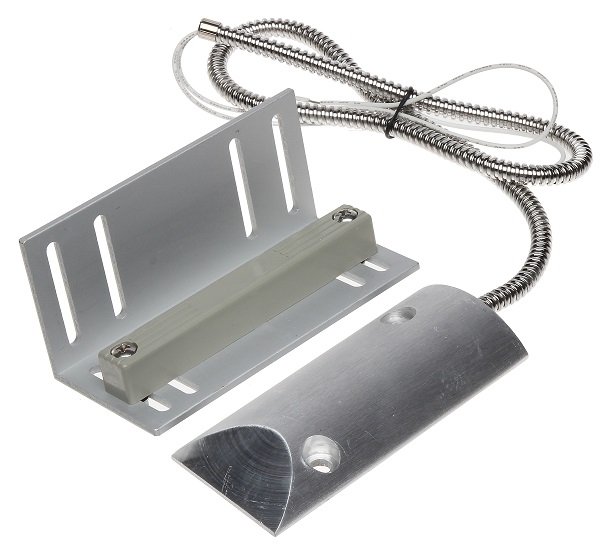 SA-220 - prejazdový kovový magnetický dverný kontakt s pancierovým prívodom (NC)