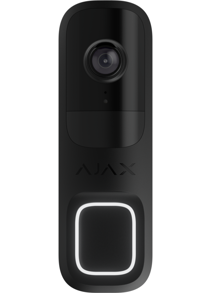 DOORBELL BLACK - 4MPx videozvonček s AI a PIR detektorom AJAX 155°
