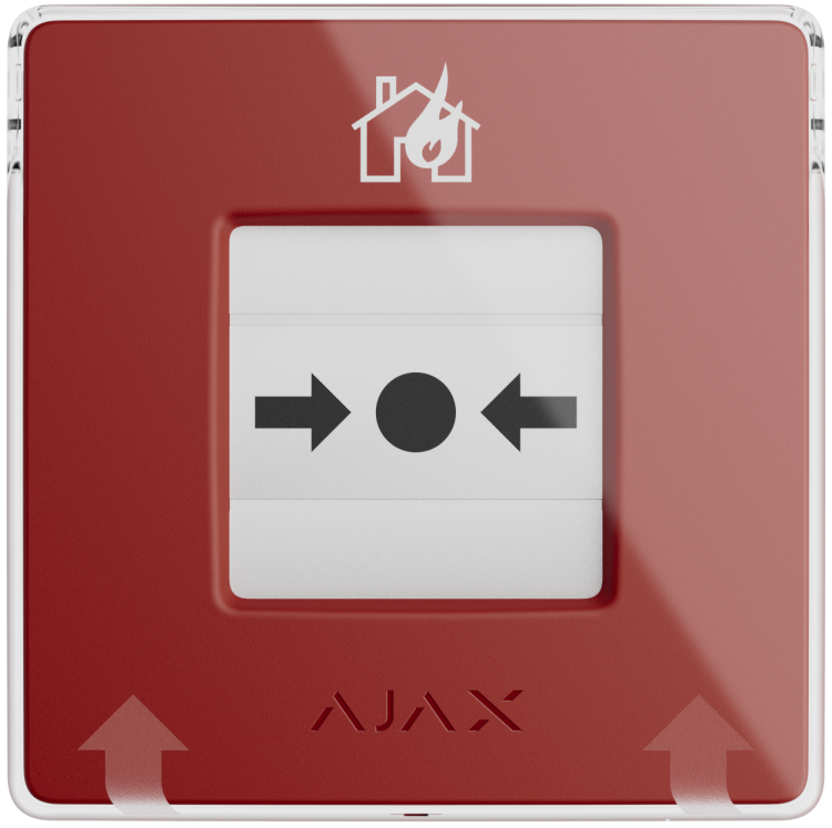 MANUAL CALLPOINT (RED) JEWELLER BASELINE - bezdrôtové nástenné tlačidlo na manuálnu aktiváciu požiarneho poplachu AJAX
