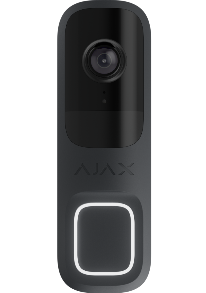 DOORBELL GRAPHITE - 4MPx videozvonček s AI a PIR detektorom AJAX 155°