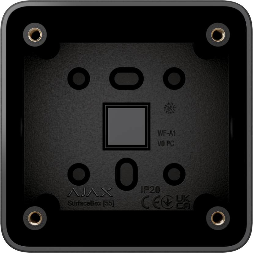 SURFACEBOX [55] BLACK BASELINE - montážna povrchová krabička pre LightSwitch a Outlet zariadenia AJAX