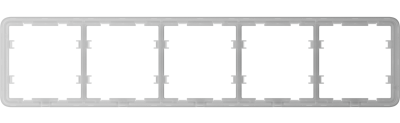 FRAME (5 SEATS) JEWELLER BASELINE - päťrámik pre LightSwitch vypínače (LightCore) a Outlet zásuvky AJAX