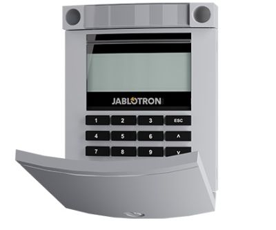 JA-114E-GR - Zbernicový prístupový modul s displejom, klávesnicou a RFID čítačkou, sivý