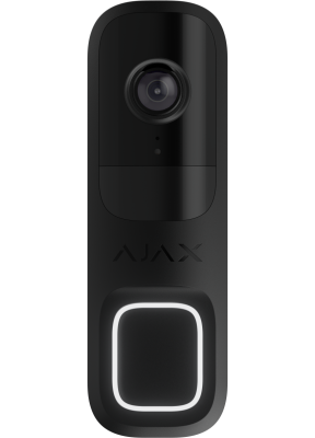 DOORBELL BLACK - 4MPx videozvonček s AI a PIR detektorom AJAX 155°