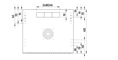 9U 19" Rack dátový rozvádzač s hĺbkou 450mm