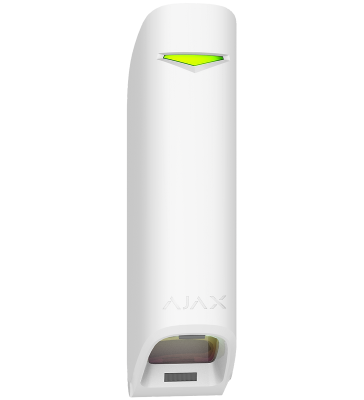 MOTIONPROTECT CURTAIN WHITE JEWELLER BASELINE - bezdrôtový úzky PIR pohybový detektor s mikrovlnou AJAX