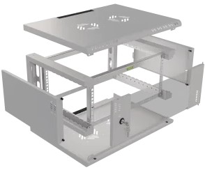 4U 19" Rack dátový rozvádzač s hĺbkou 450mm