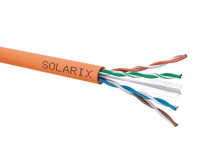 Kábel CAT6 UTP LSOHFR-B2ca Solarix netienený, 500m cievka