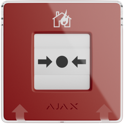 MANUAL CALLPOINT (RED) JEWELLER BASELINE - bezdrôtové nástenné tlačidlo na manuálnu aktiváciu požiarneho poplachu AJAX