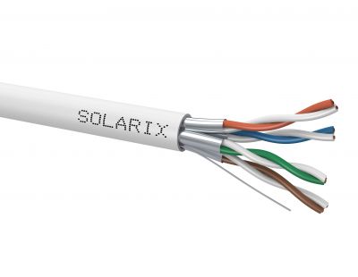 Kábel CAT6A STP LSOH Solarix tienený, 500m cievka