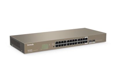 Switch Tenda TEG1024F, 22 portov + 2x Combo SFP/RJ45 Gigabit ethernet, kov, rackmount