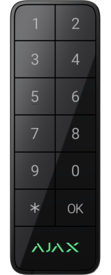SUPERIOR KEYPAD OUTDOOR BLACK FIBRA - zbernicová vonkajšia klávesnica AJAX s RFID čítačkou