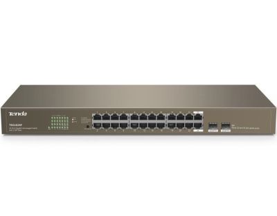 Switch Tenda TEG1024F, 22 portov + 2x Combo SFP/RJ45 Gigabit ethernet, kov, rackmount