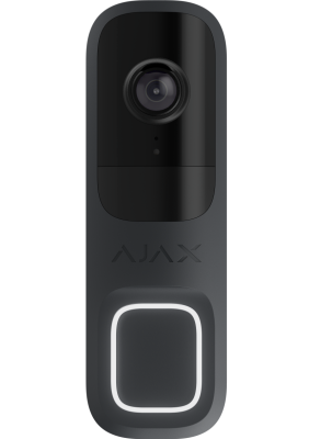 DOORBELL GRAPHITE - 4MPx videozvonček s AI a PIR detektorom AJAX 155°