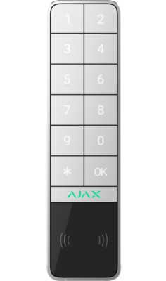 KEYPAD OUTDOOR WHITE JEWELLER BASELINE - bezdrôtová vonkajšia klávesnica AJAX s RFID čítačkou