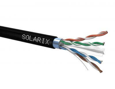 Kábel FTP PE CAT6 Solarix tienený, 500m cievka