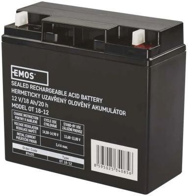 SA214-18/EMOS - Záložný olovený akumulátor EMOS 12V / 18Ah