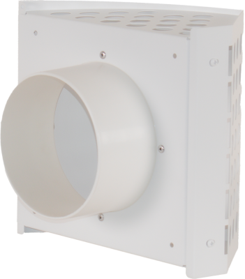 VZ_FBX_SANI - sací fasádny box pre EPP potrubie Ø210 mm, priemer pripojovacieho potrubia Ø 150mm, SANIE, BIELY