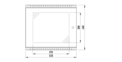 9U 19" Rack dátový rozvádzač s hĺbkou 450mm