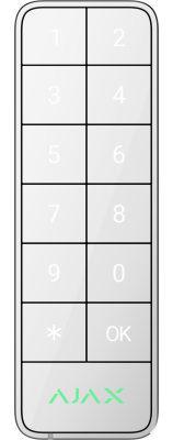 SUPERIOR KEYPAD OUTDOOR WHITE FIBRA - zbernicová vonkajšia klávesnica AJAX s RFID čítačkou