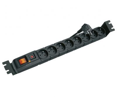ACAR S8 FA - napájací panel 8x zásuvka s kolíkom + prepäťová ochrana