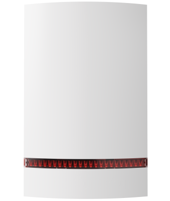 JA-165A- Úplne bezdrôtová biela vonkajšia siréna s červeným blikačom