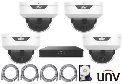 8MPx IP kamerový set UNIVIEW 4+1 (dome)